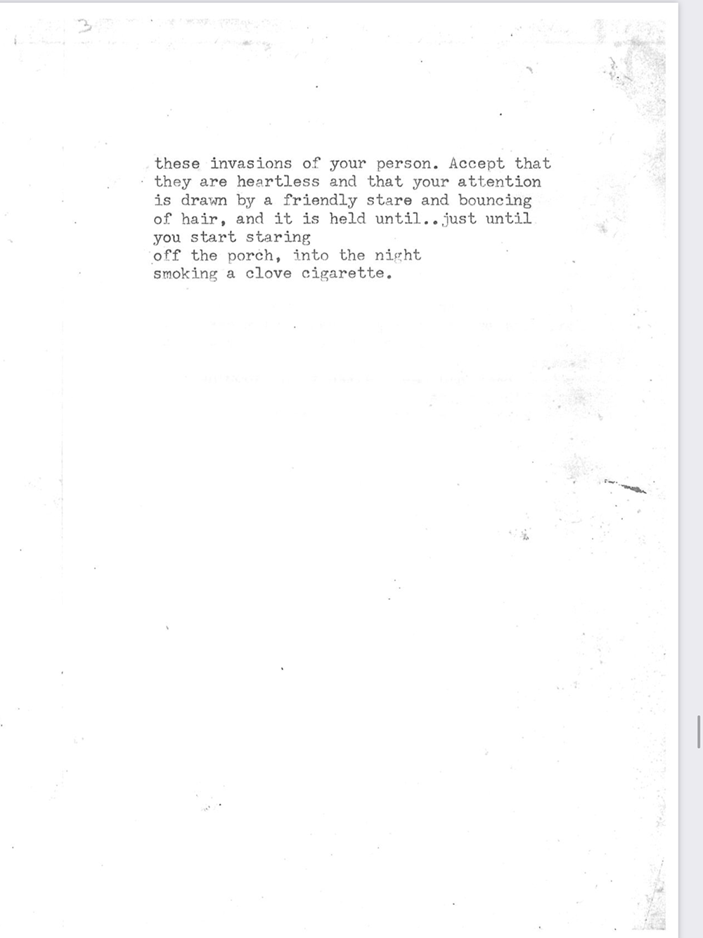 an image of typewritten text